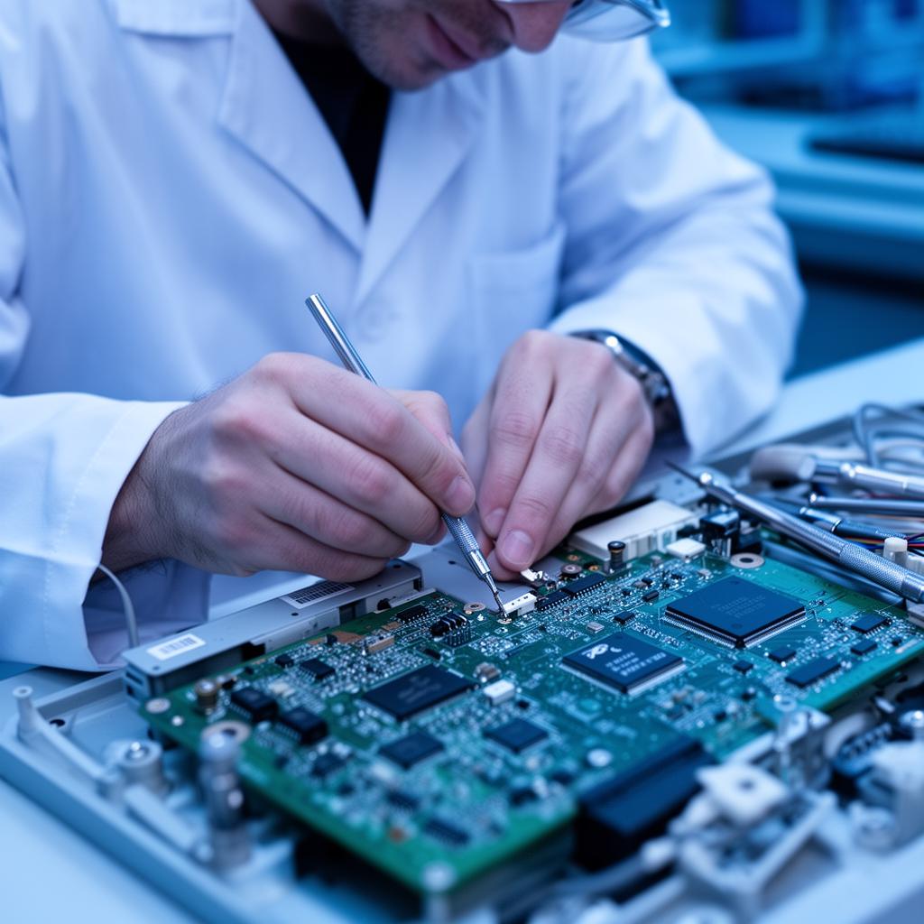 Técnico realizando manutenção